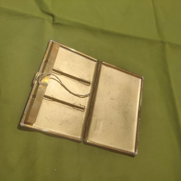 Antique Vintage 1930's England Gold Tone Cigarette Case - Picture 3 of 7